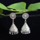 Medial Cone Stud Silver Filigree Jhumki